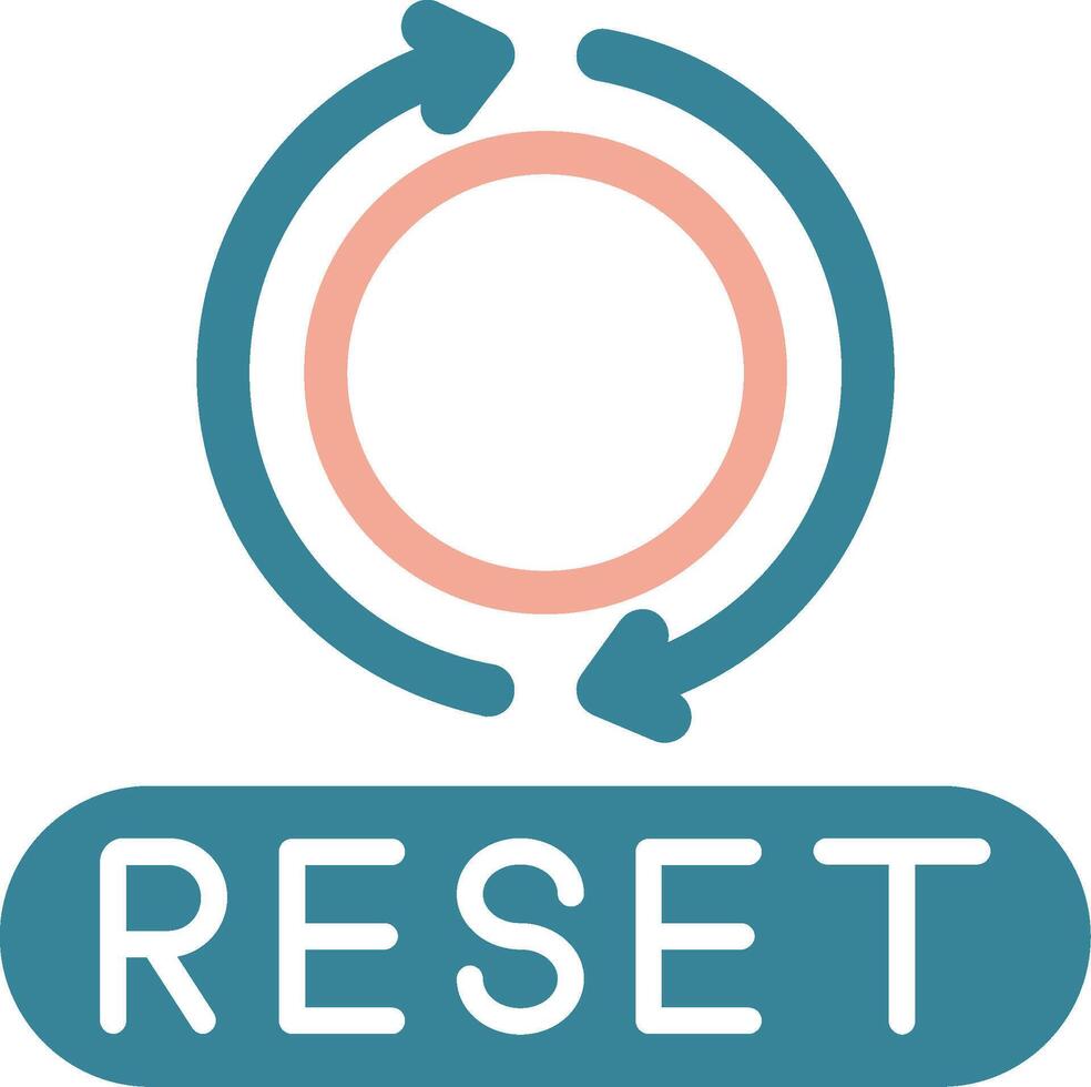 Reset Simplified Icon Fragment vector