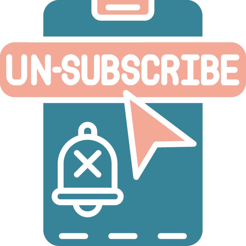 Unsubscribe Global Style Glyph vector