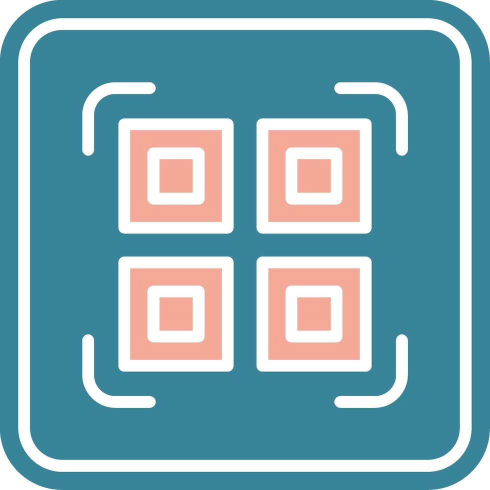 Qr Code Scan Streamlined UI Token vector