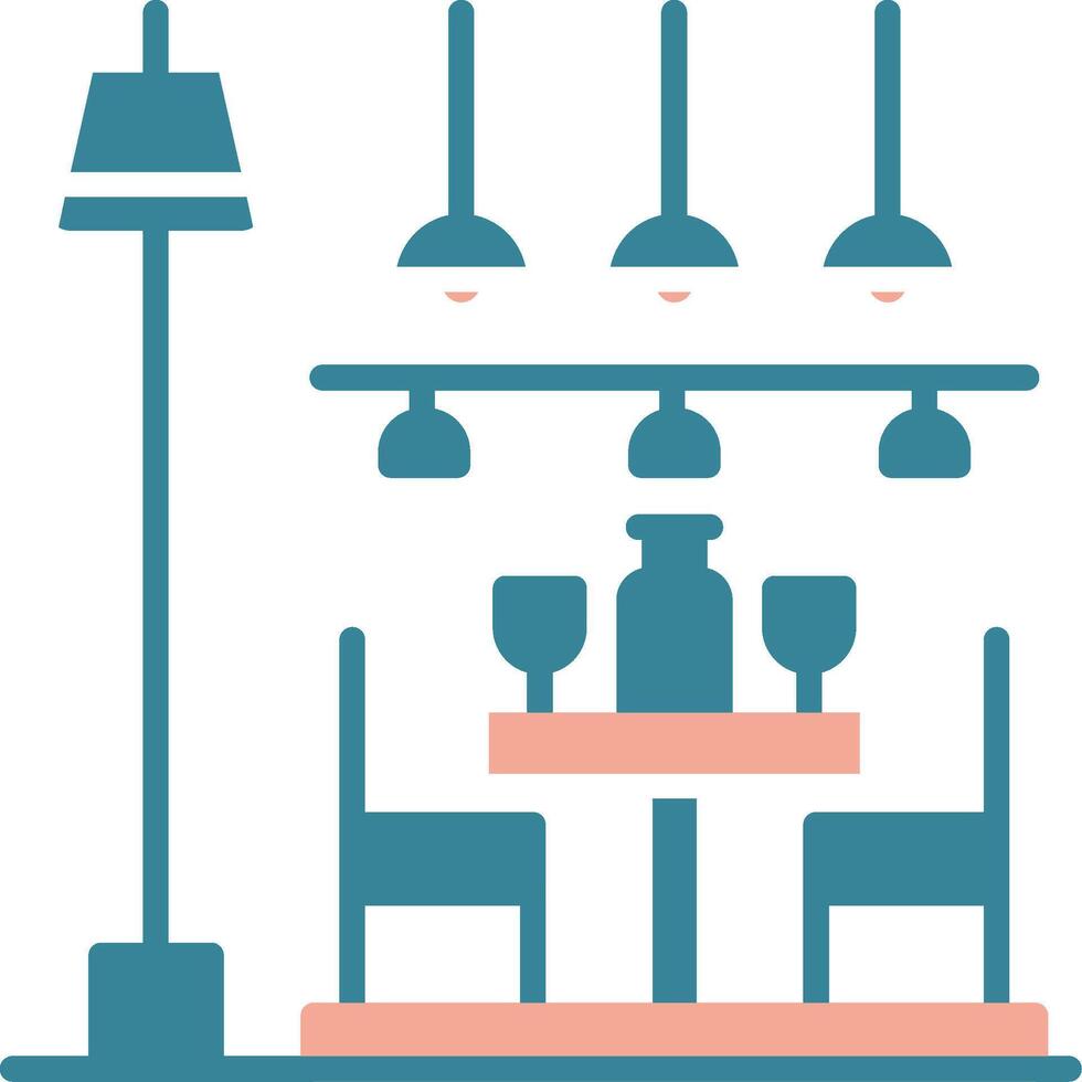 Dining Table Seamless UI Token vector