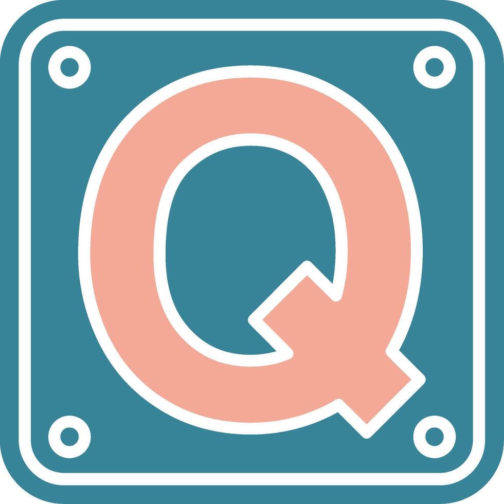 Letter Q Intuitive Symbol Sketch vector