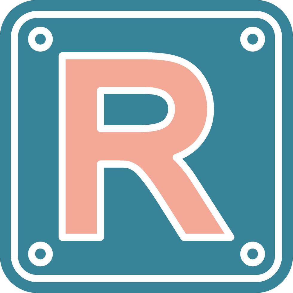 Letter R Dynamic Interface Object vector