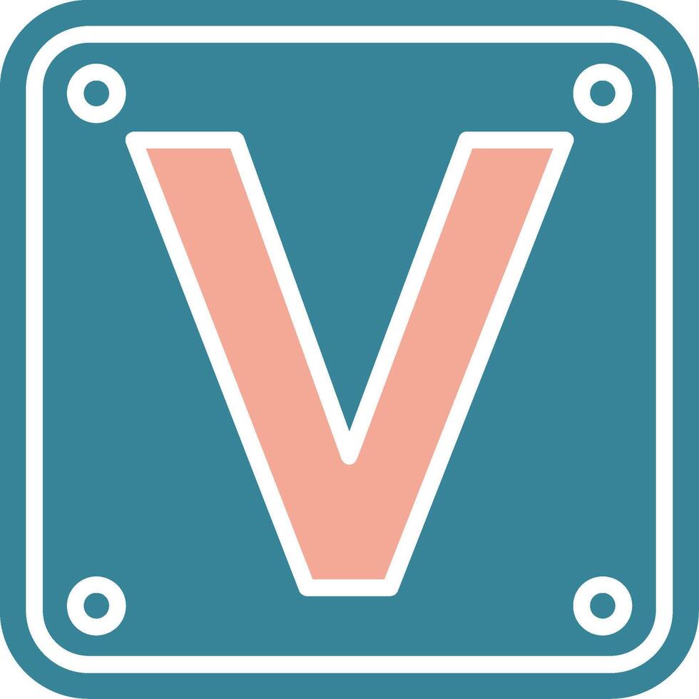 Letter V Global App Emblem vector