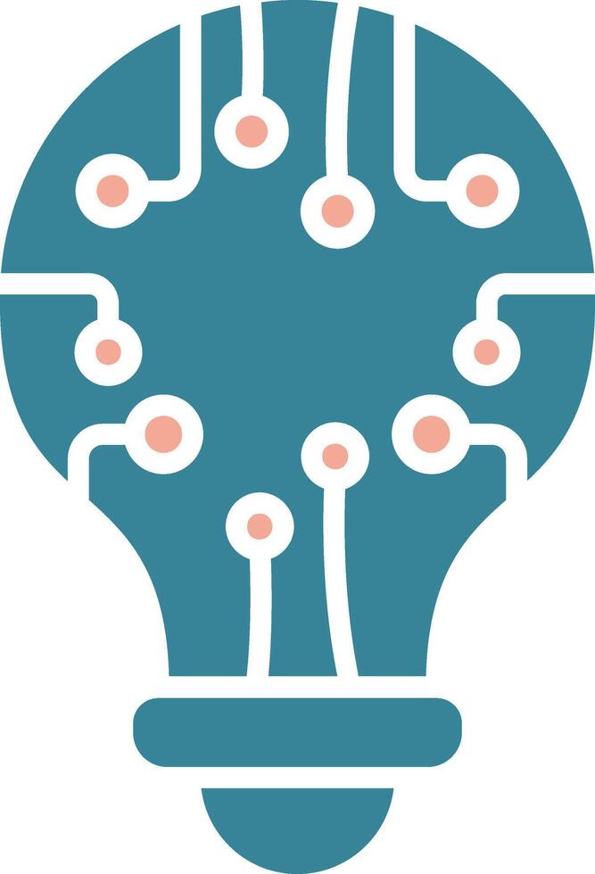 Light Bulb Simplified Line Art vector