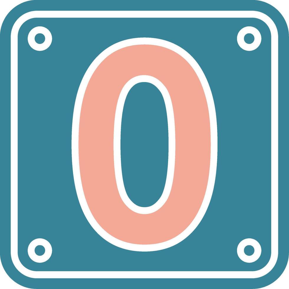 Number Zero Colorful Line Art vector