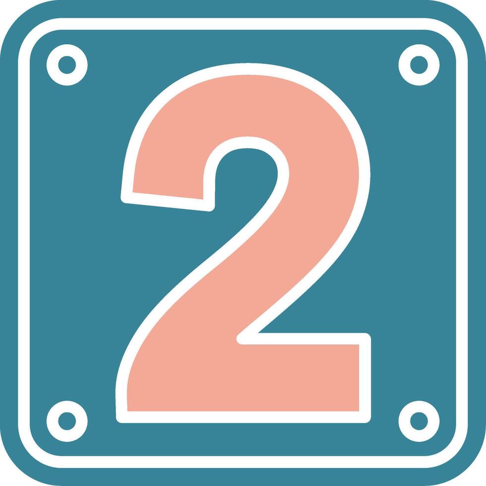 Number 2 Premium Web Symbol vector