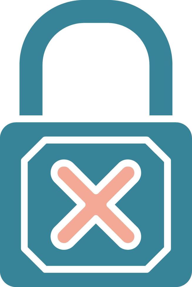 Padlock Global Style Glyph vector