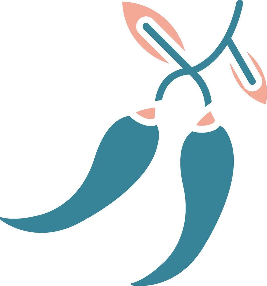 Red Chili Pepper Vibrant Core Icon vector