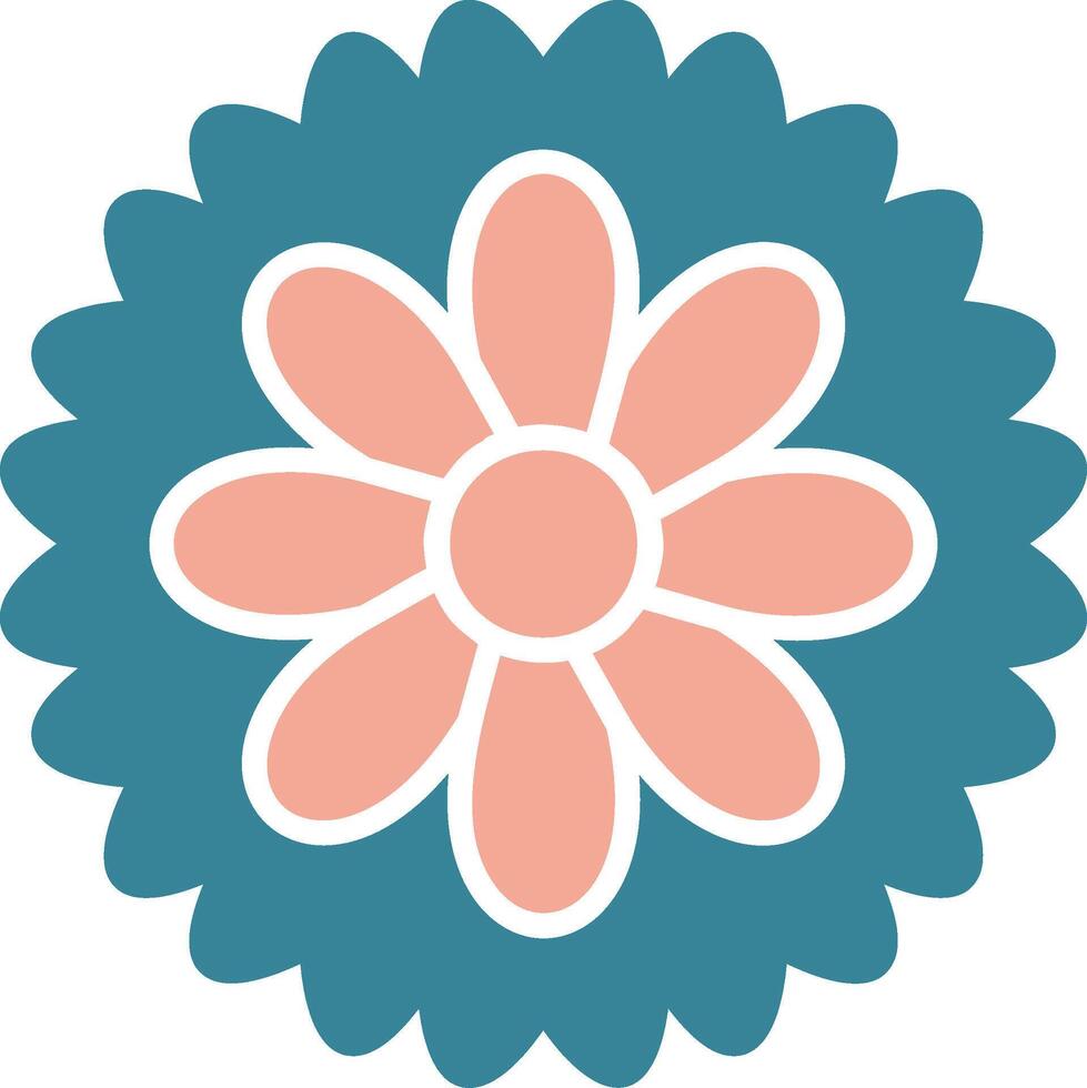 Chysanthemum Crystal Core Icon vector