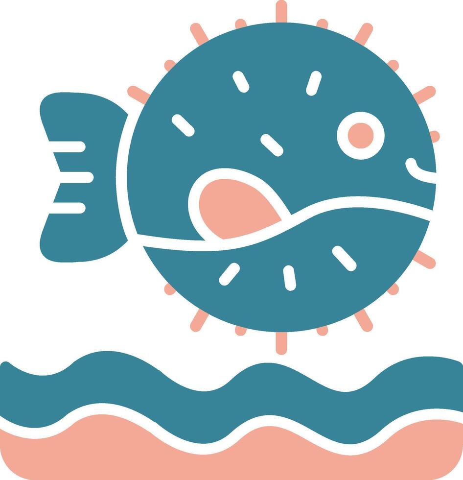 Blowfish Colorful Web Symbol vector