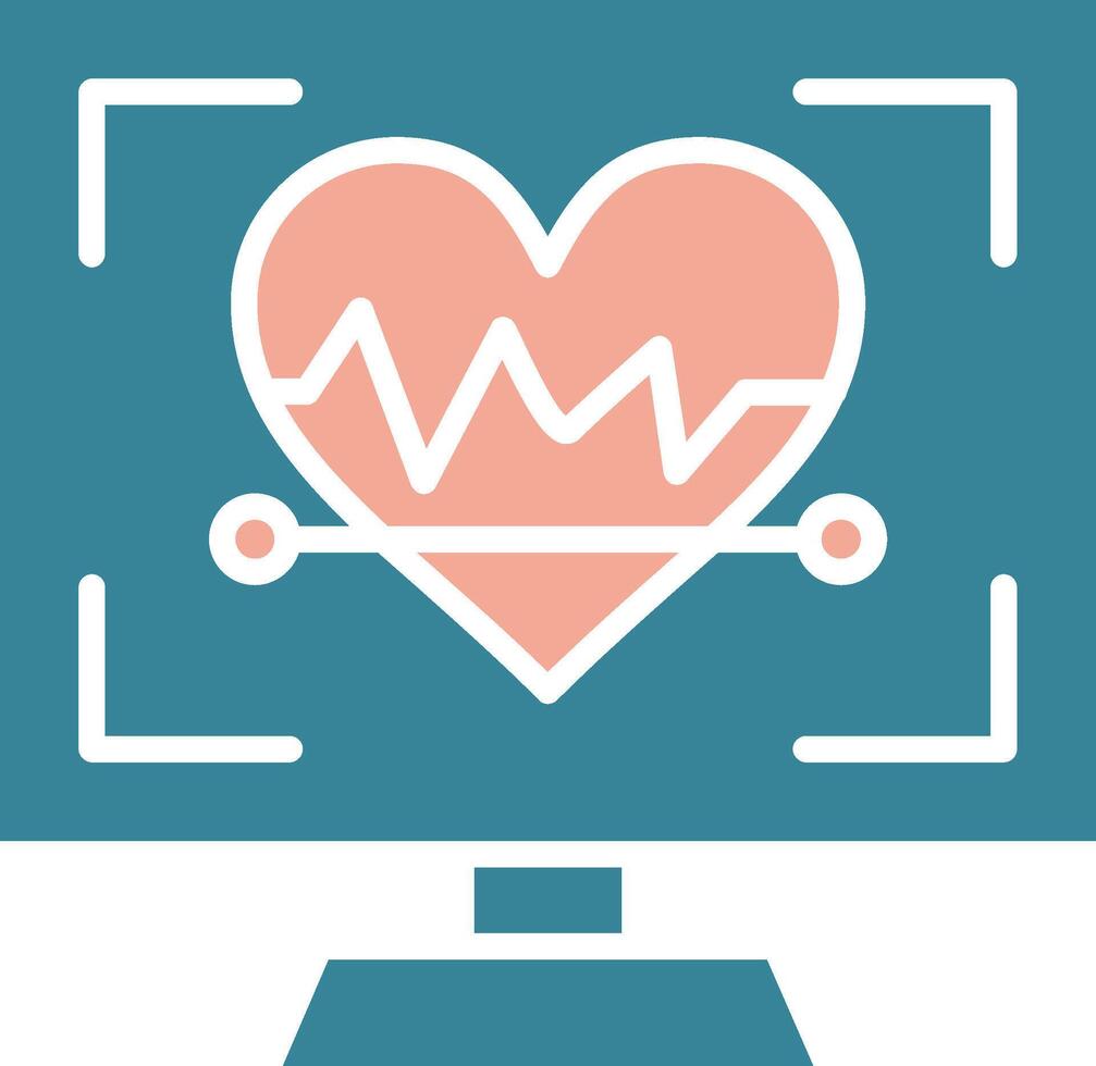 Monitoring Colorful Style Glyph vector