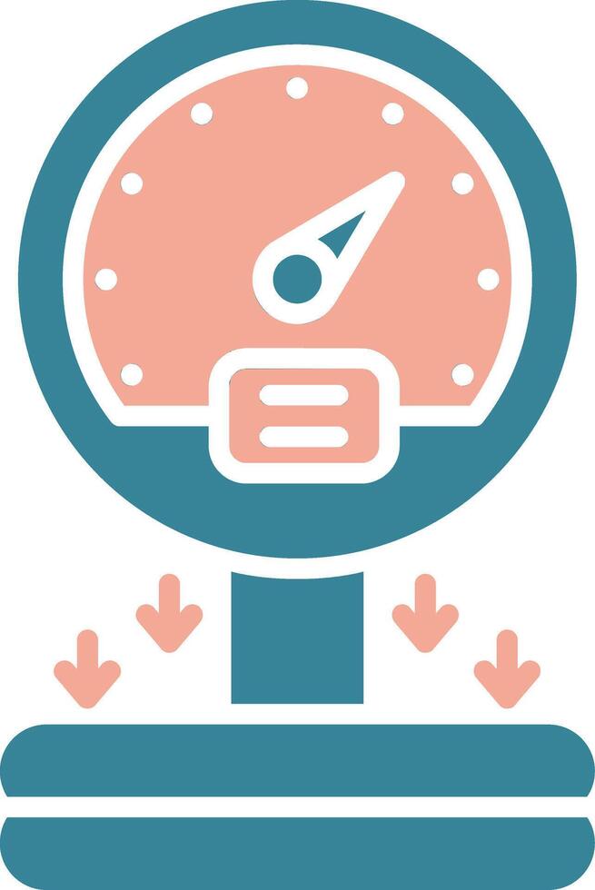 Pressure Sensor Bold UI Stamp vector