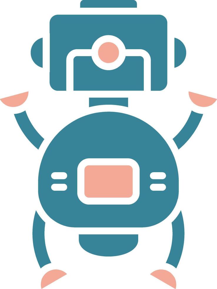 Robot Streamlined Web Symbol vector