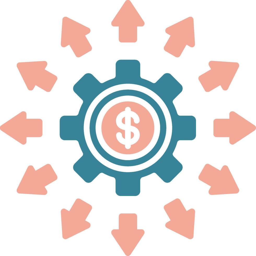 Investment Colorful Core Icon vector