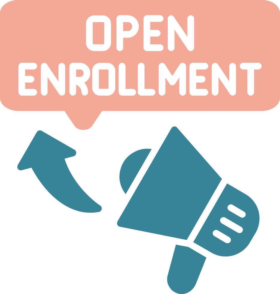 Open Enrollment Colorful System Element vector