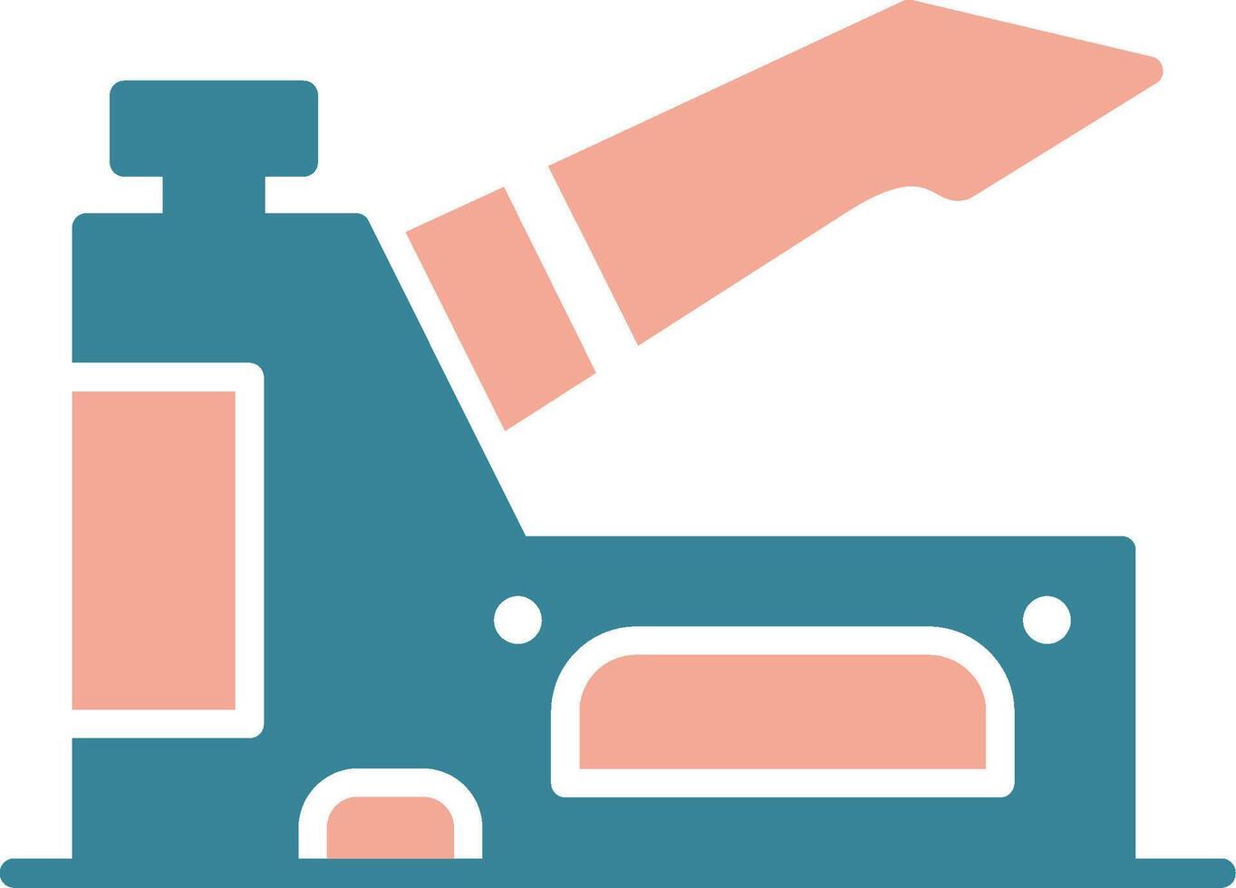 Staple Gun Bold UI Stamp vector