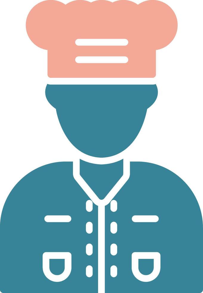 Chef Streamlined Flat Badge vector