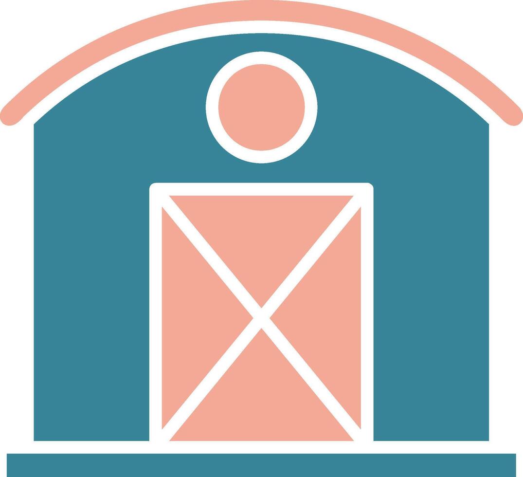 Barn Colorful App Emblem vector