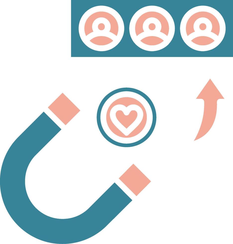 Magnet Crystal Style Glyph vector