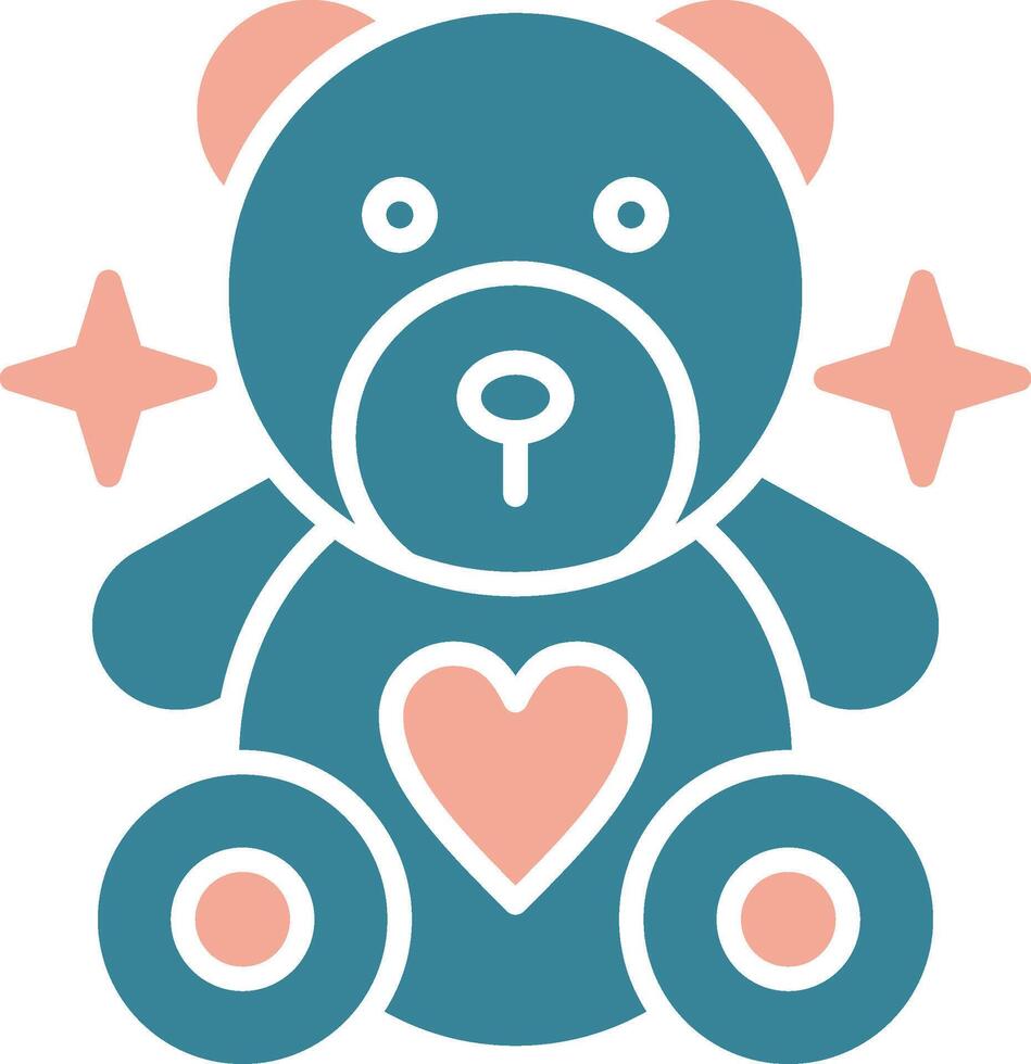 Teddy Bear Neon UX Form vector