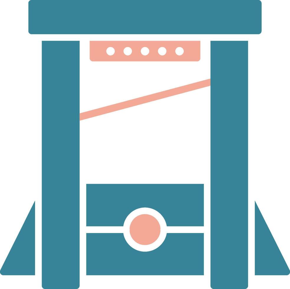 Guillotine Virtual Line Art vector