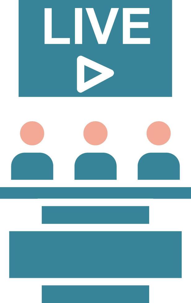 Live Streaming Global Core Icon vector