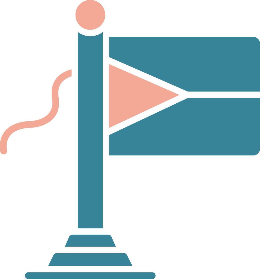Czech Republic Flag Efficient UI Stamp vector