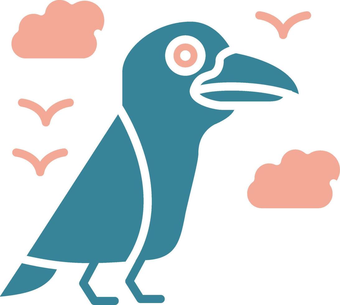 Crow Futuristic Core Icon vector
