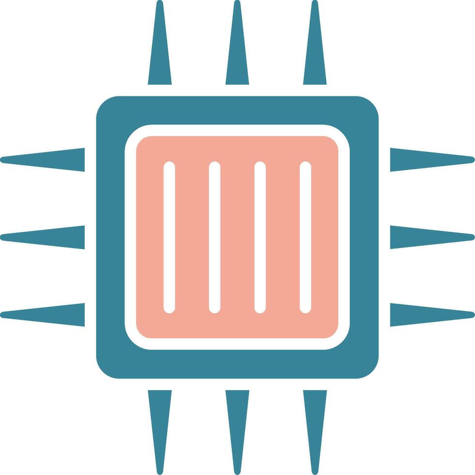 Microchip Crystal Core Icon vector
