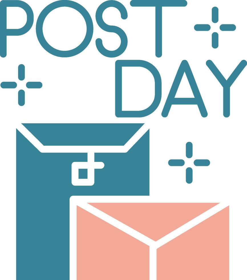 Post Day Colorful Web Symbol vector