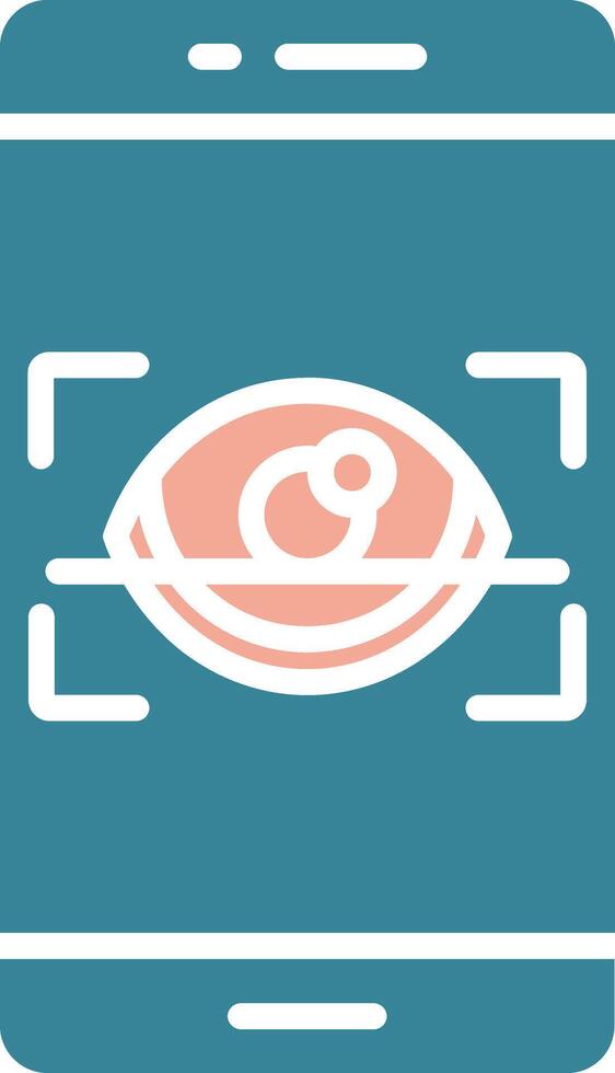 Retinal Scan Simplified Icon Fragment vector