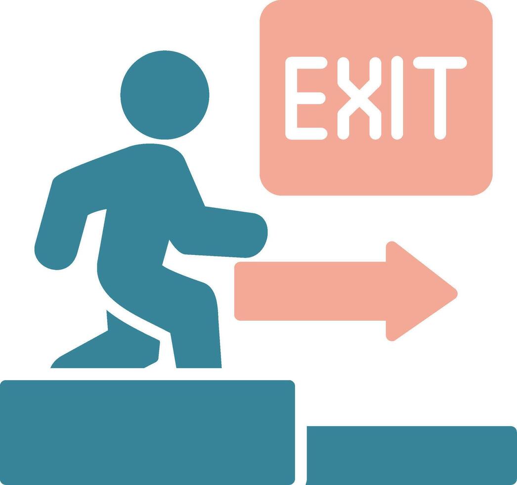 Emergency Exit Tactile Symbol Sketch vector