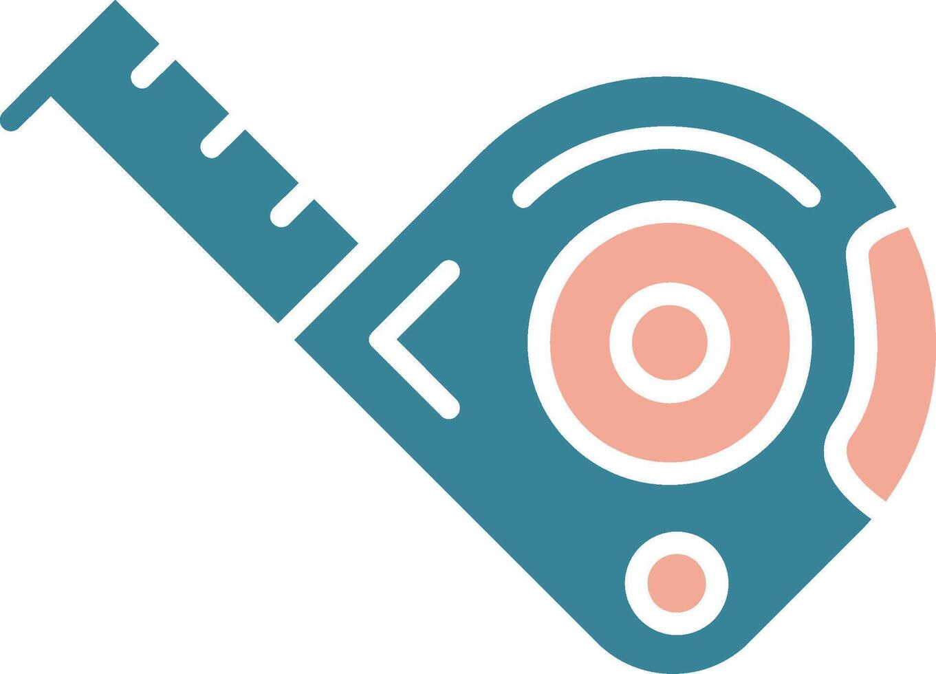 Measuring Tape Crystal Core Icon vector