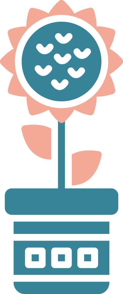 sunflower Expressive Digital Mark vector