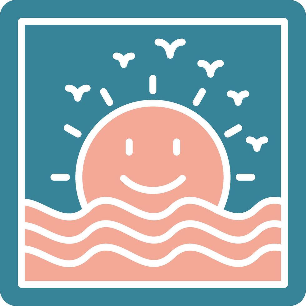 Sunset Colorful Symbol Sketch vector