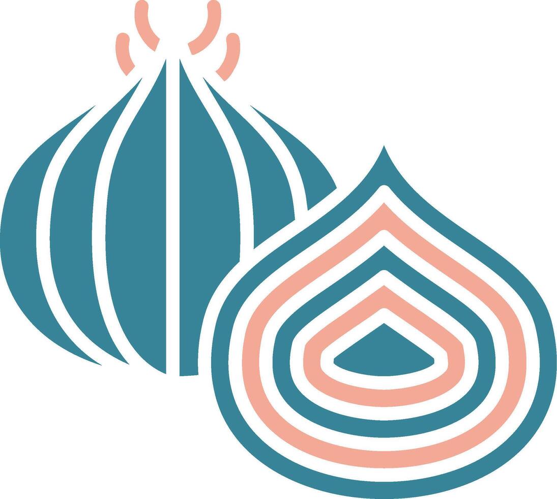 Onion Colorful Core Icon vector