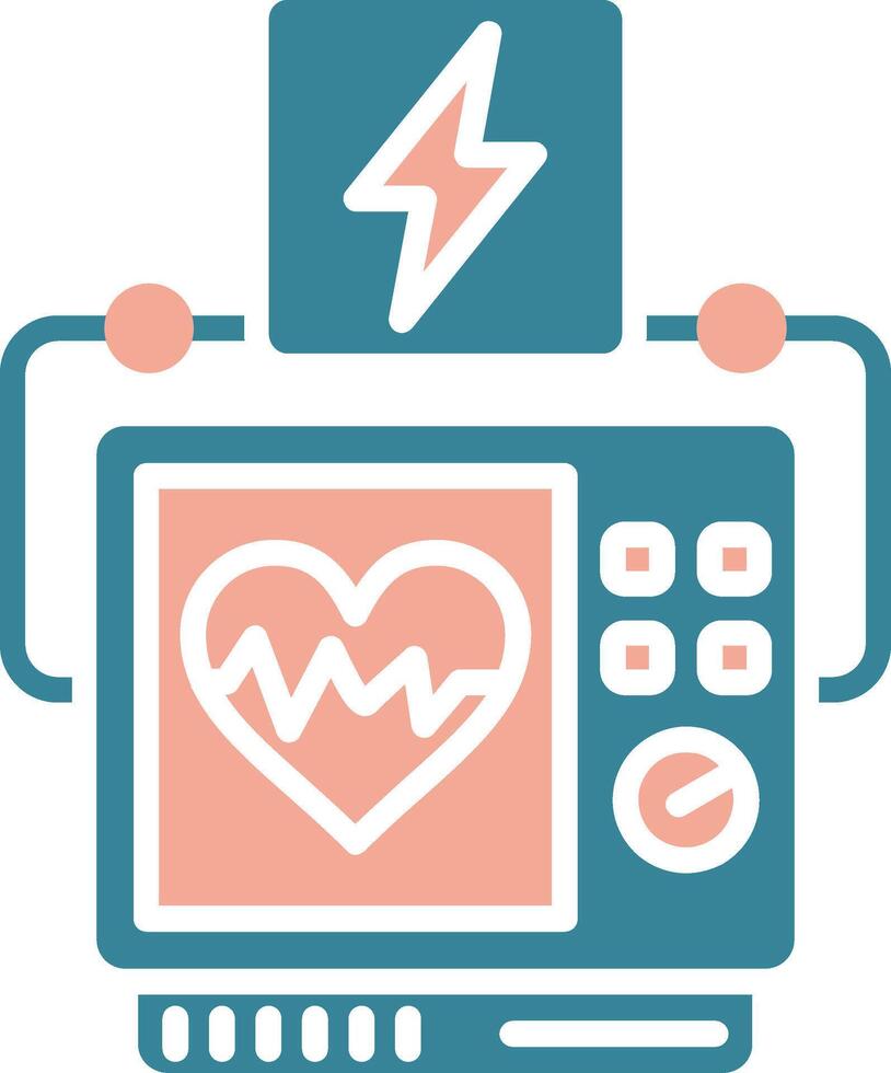 Defibrillator Simplified Tech Element vector