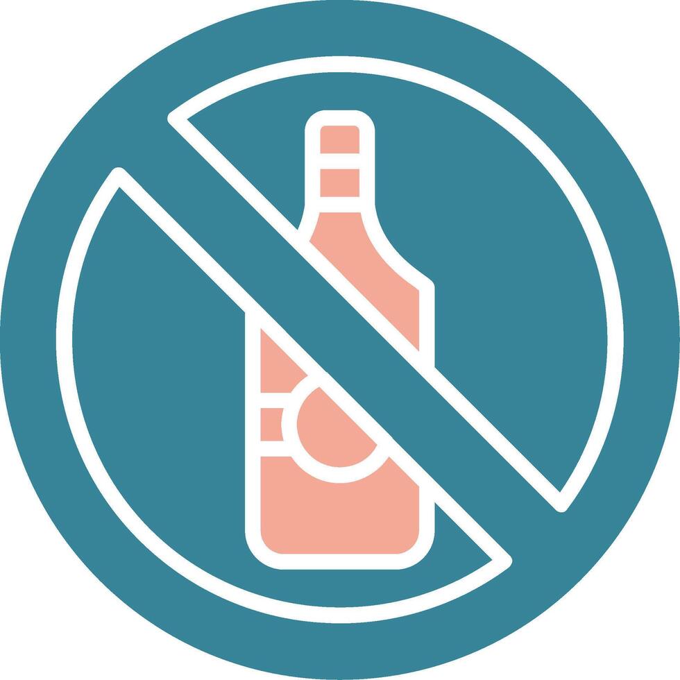 No Beer Colorful App Emblem vector