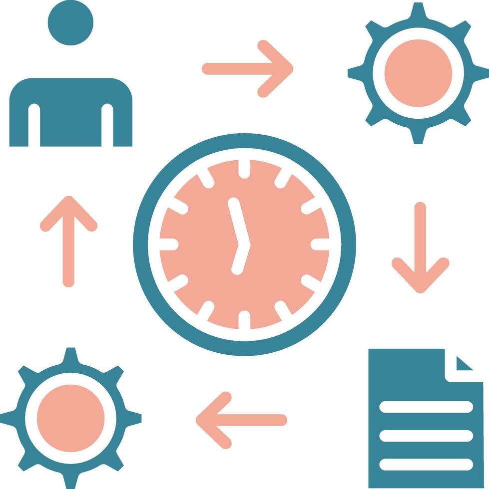 Process Simplified Icon Fragment vector