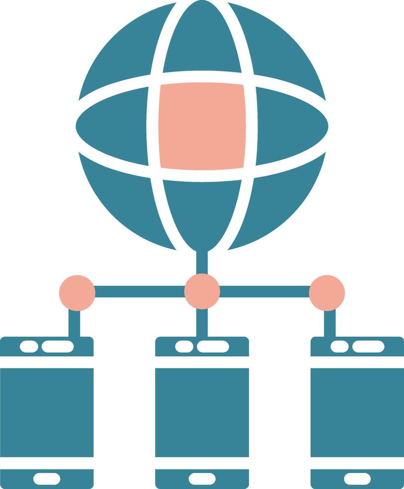 Mobile Network Streamlined Web Symbol vector