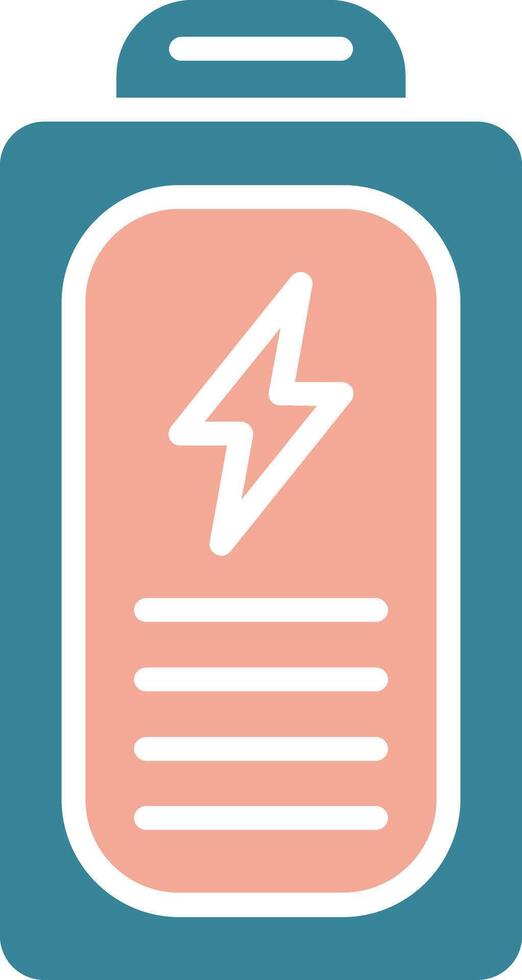 Battery Simplified Style Glyph vector
