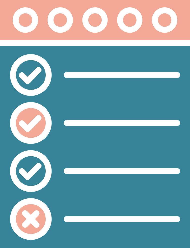 Checklist Colorful Web Symbol vector