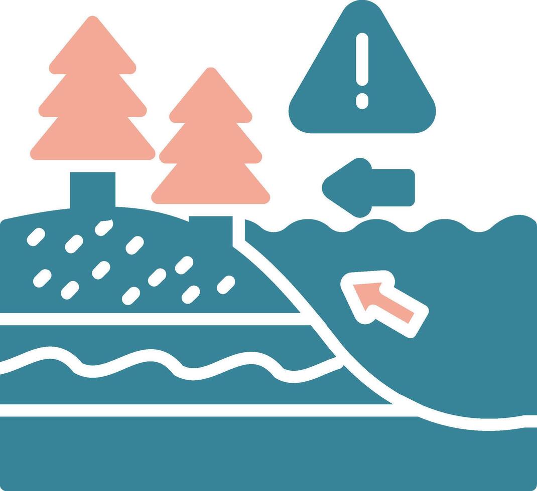Water Flow Global Style Glyph vector