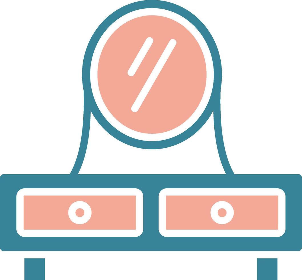 Vanity Mirror Virtual Core Icon vector