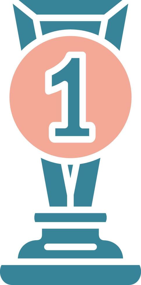 1st Prize Colorful Style Glyph vector