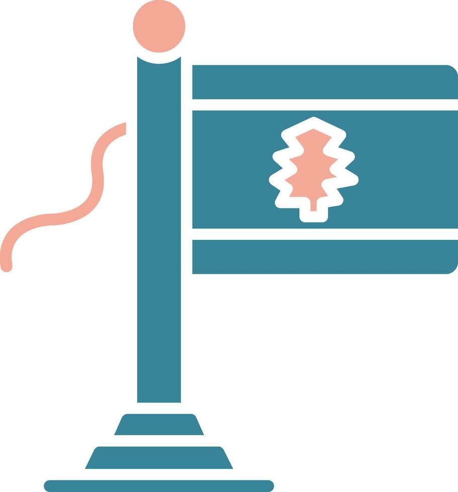 Lebanon Flag Global Style Glyph vector