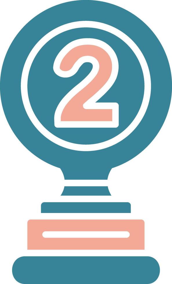 2nd Prize Neon Web Symbol vector