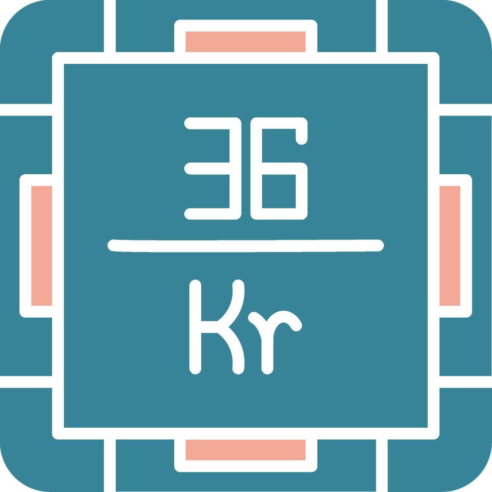 Krypton Tactile Flat Badge vector