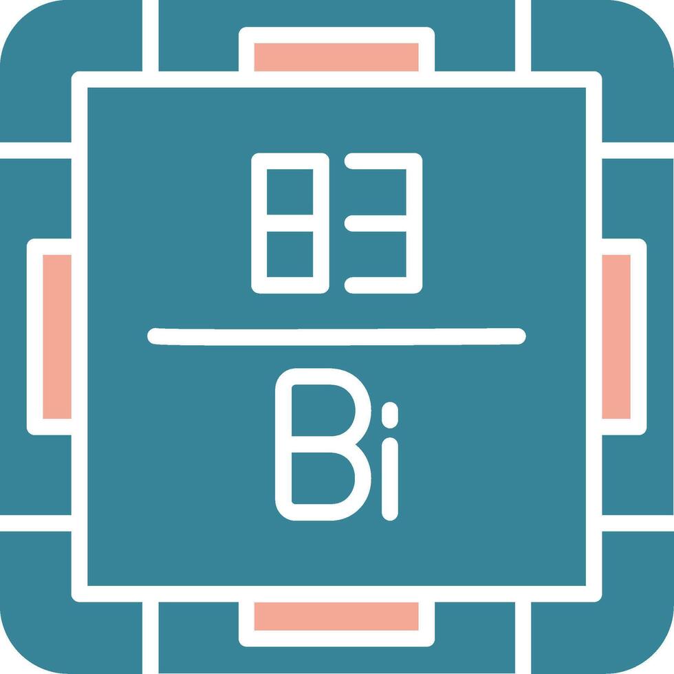 Bismuth Colorful Style Glyph vector