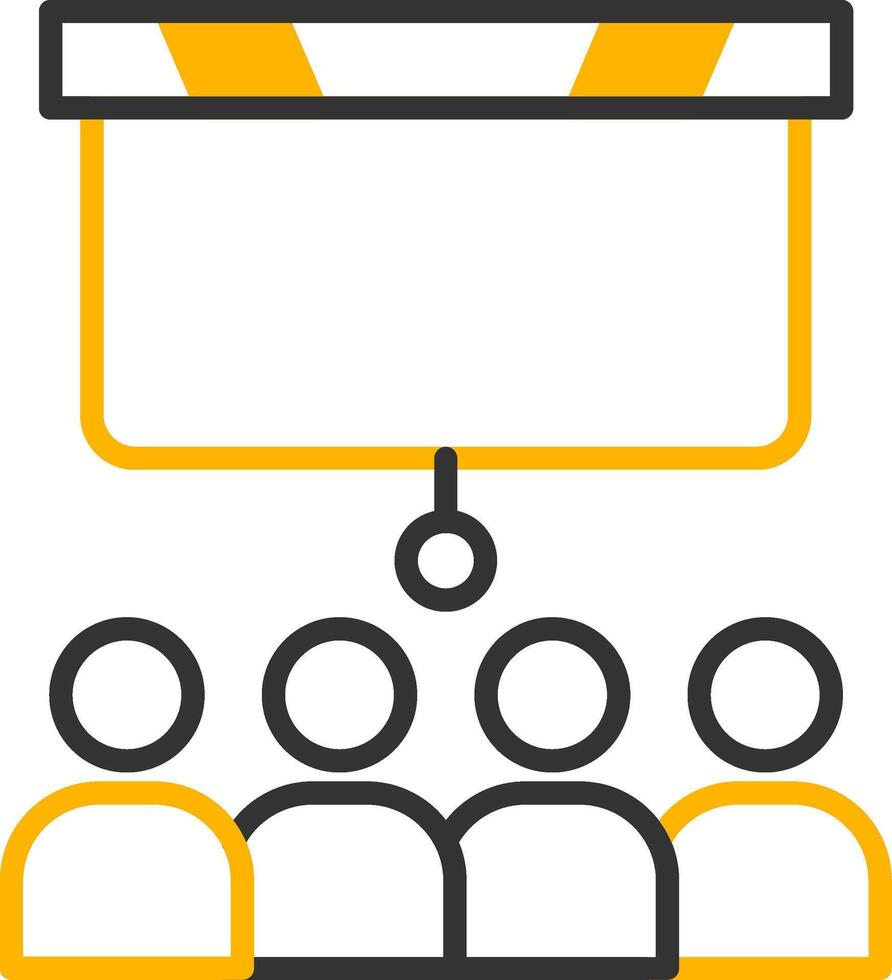 Primary Classroom Interior Line Two Color vector